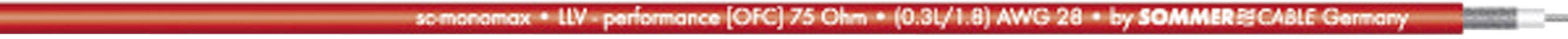 Sommer Cable 600-0253-01 Videokabel 1 x 0.08mm² Rot Meterware