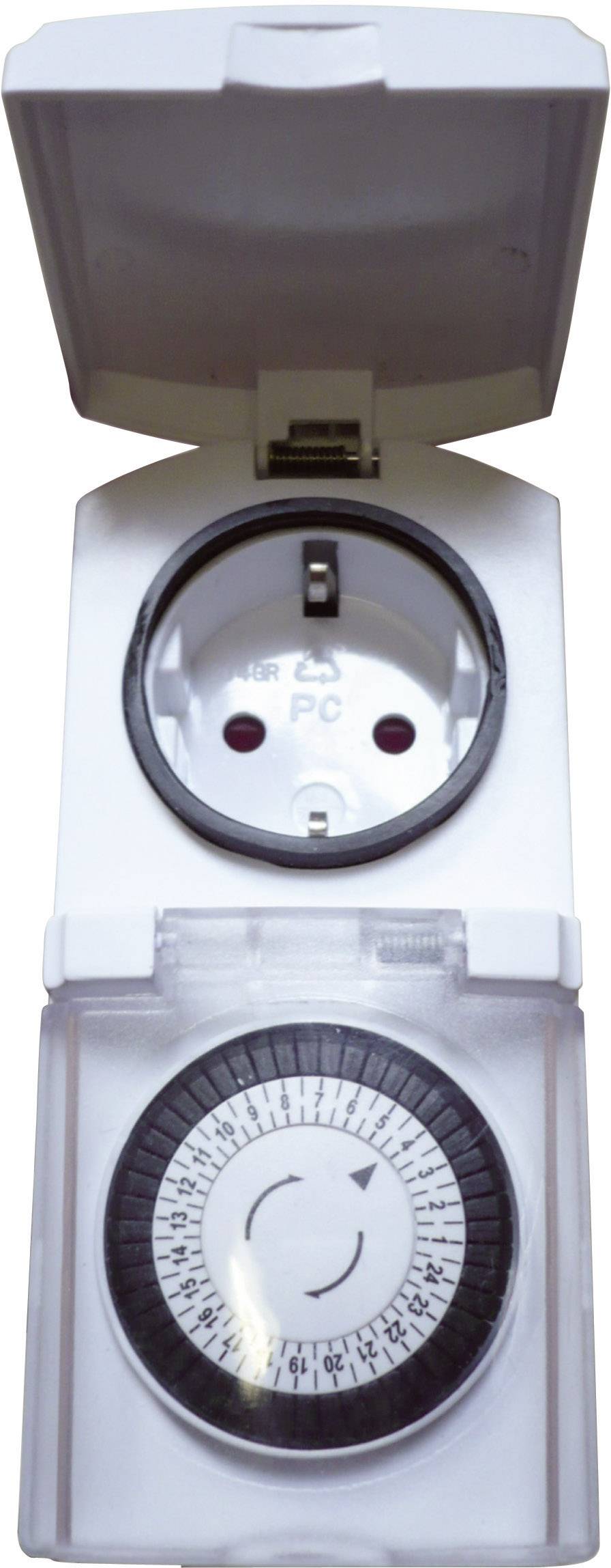 GAO EMT446 / 8843C3 Steckdosen-Zeitschaltuhr analog  Tagesprogramm  3680 W IP44