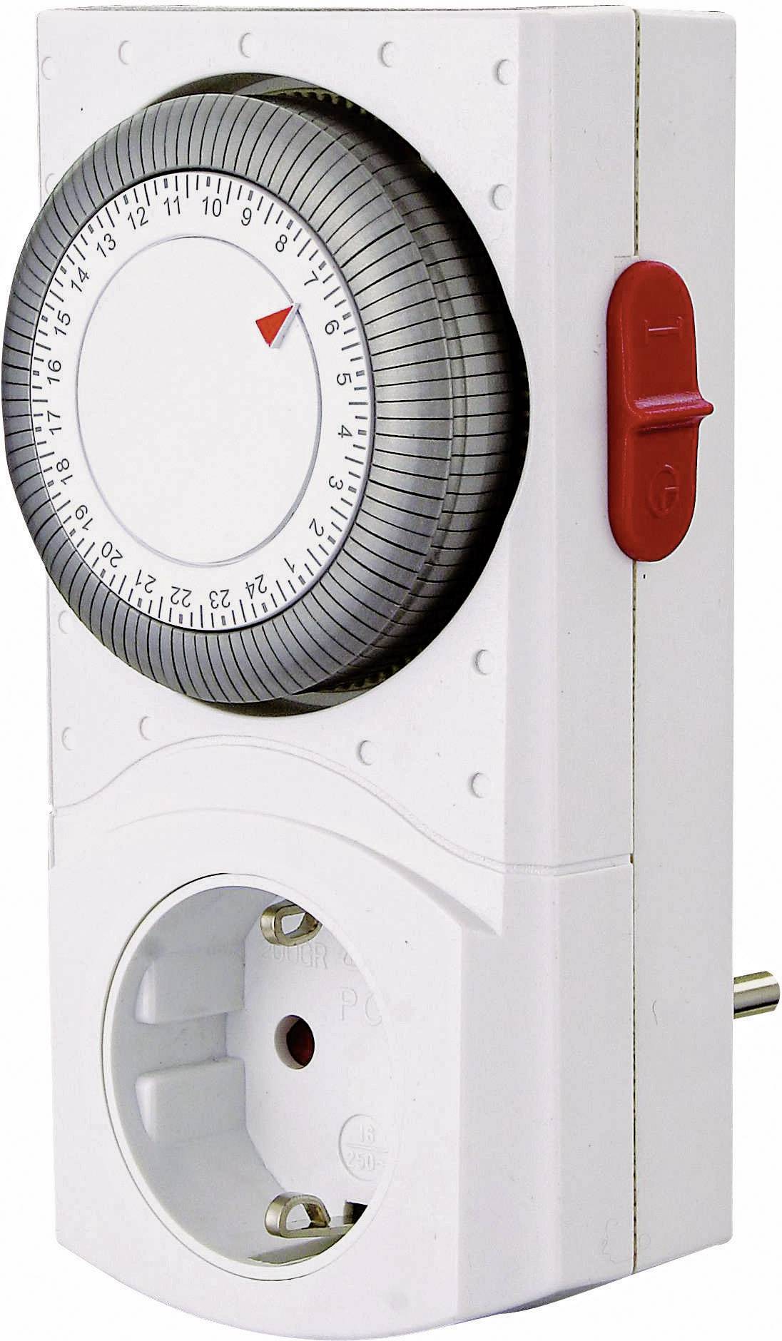 GAO EMT2400 Steckdosen-Zeitschaltuhr analog Tagesprogramm 3680 W IP20 2polig