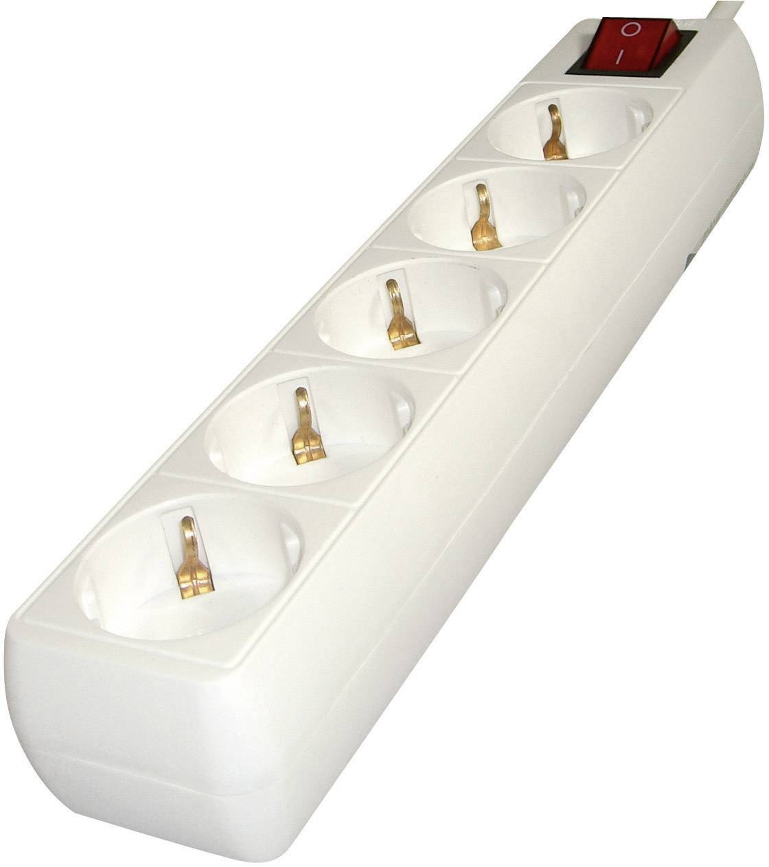 Gembird SPG4-C-6 Überspannungsschutz-Steckdosenleiste 5fach Weiß Schutzkontakt 1St.