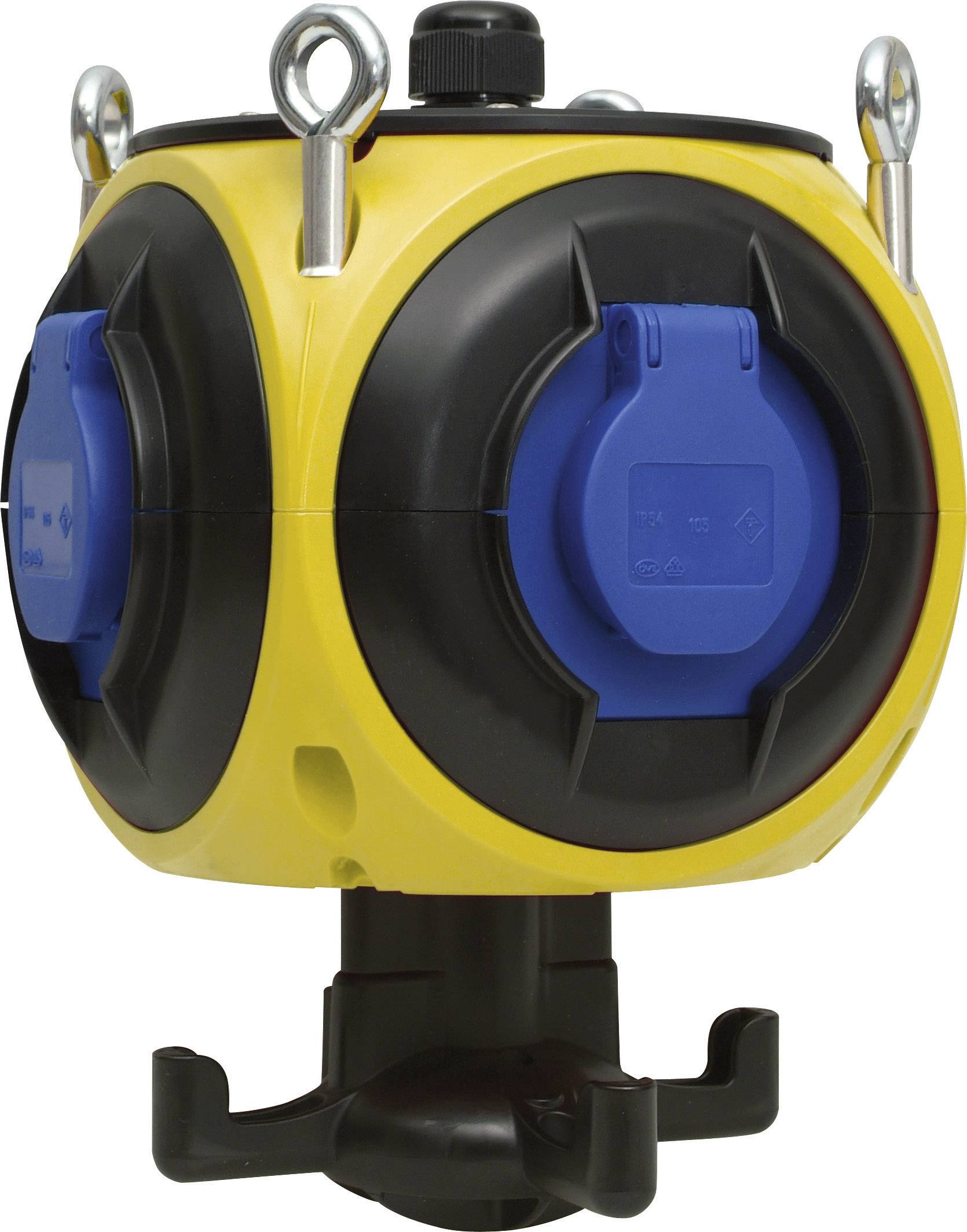 SIROX 959.007 4fach Steckdosen-Verteiler Gelb, Schwarz, Blau