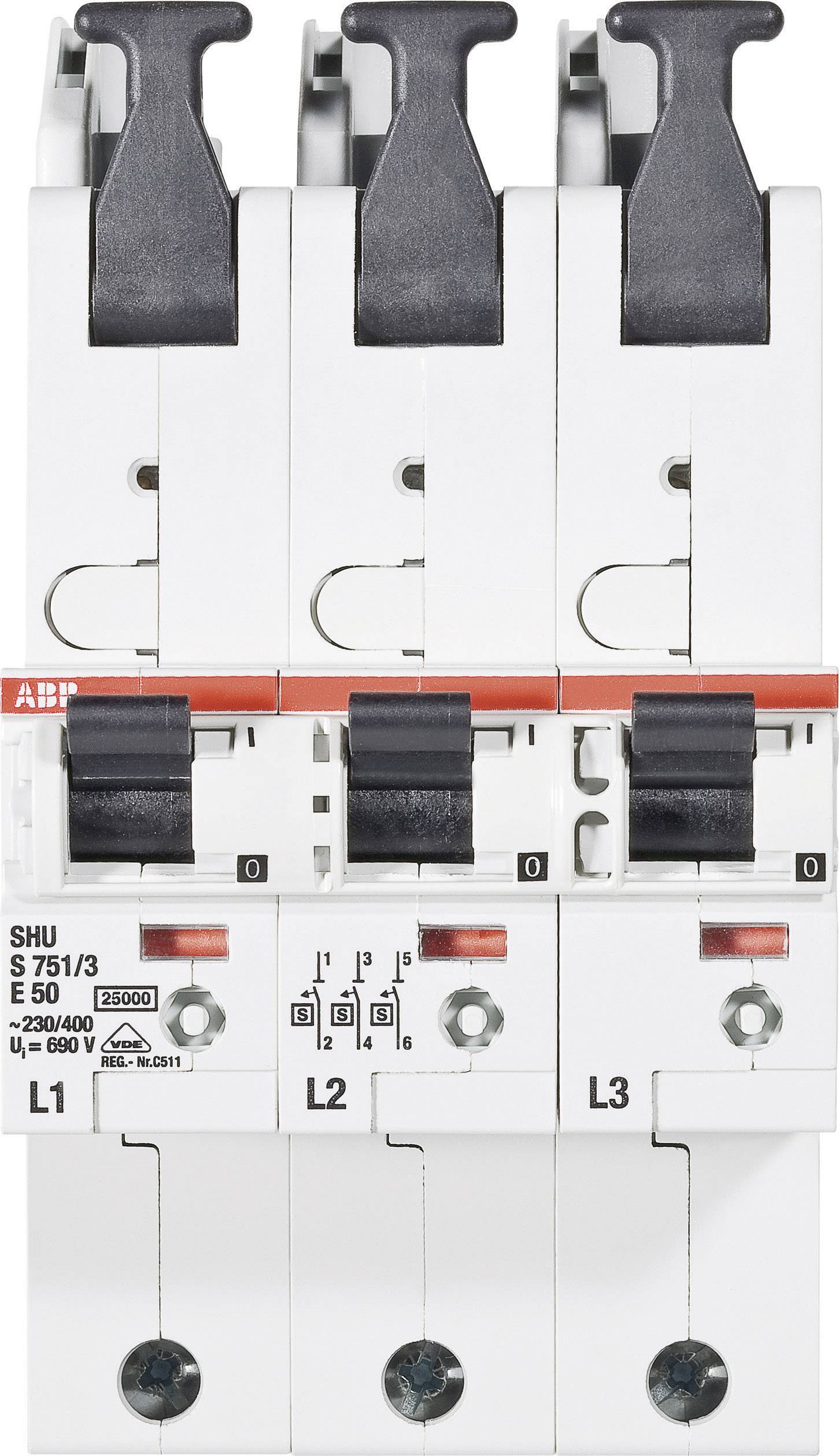 ABB 2CDS781001R4502 S751-E50 Leitungsschutzschalter 3polig 50A