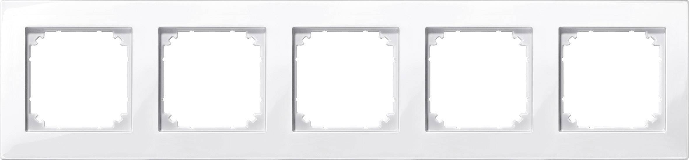 Merten 5fach Rahmen M-Plan Polarweiß glänzend 515519 1 St.
