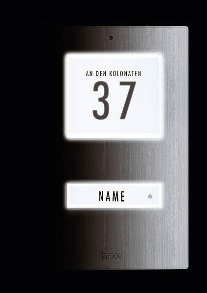 M-e modern-electronics KT 1-EG Klingeltaster mit Adressfeld, mit Namensschild 1fach Edelstahl 12 V/