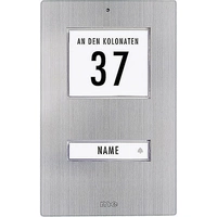 M-e modern-electronics KT 1-EG Klingeltaster mit Adressfeld, mit Namensschild 1fach Edelstahl 12 V/1A M-e modern-electronics KT 1-EG Klingeltaster mit Adressfeld, mit Namensschild 1fach Edelstahl 12 V/1A