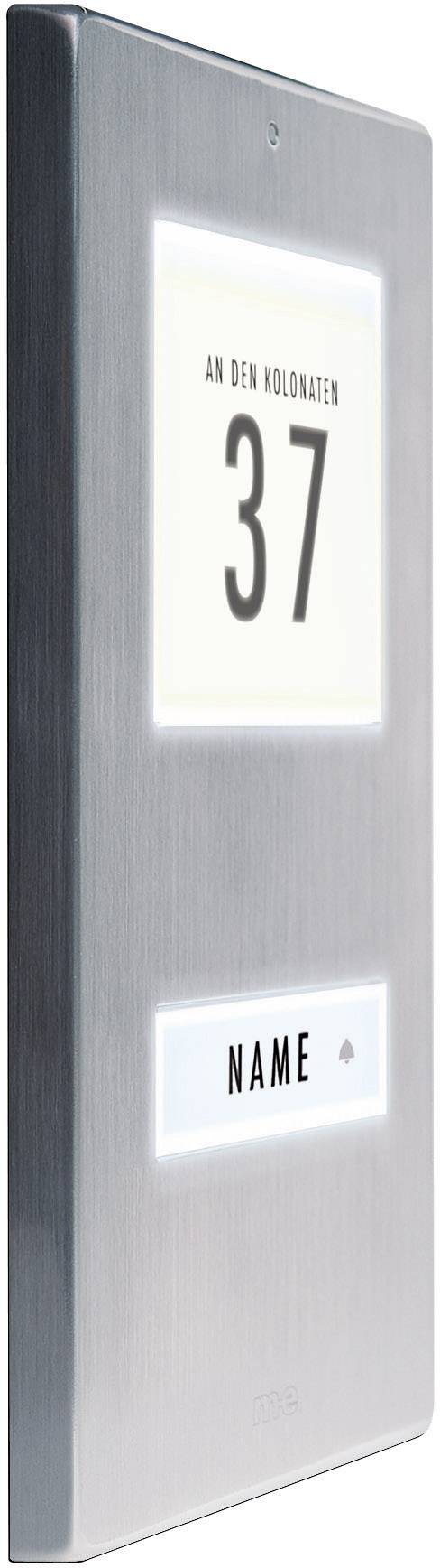 M-e modern-electronics KT 1-EG Klingeltaster mit Adressfeld, mit Namensschild 1fach Edelstahl 12 V/
