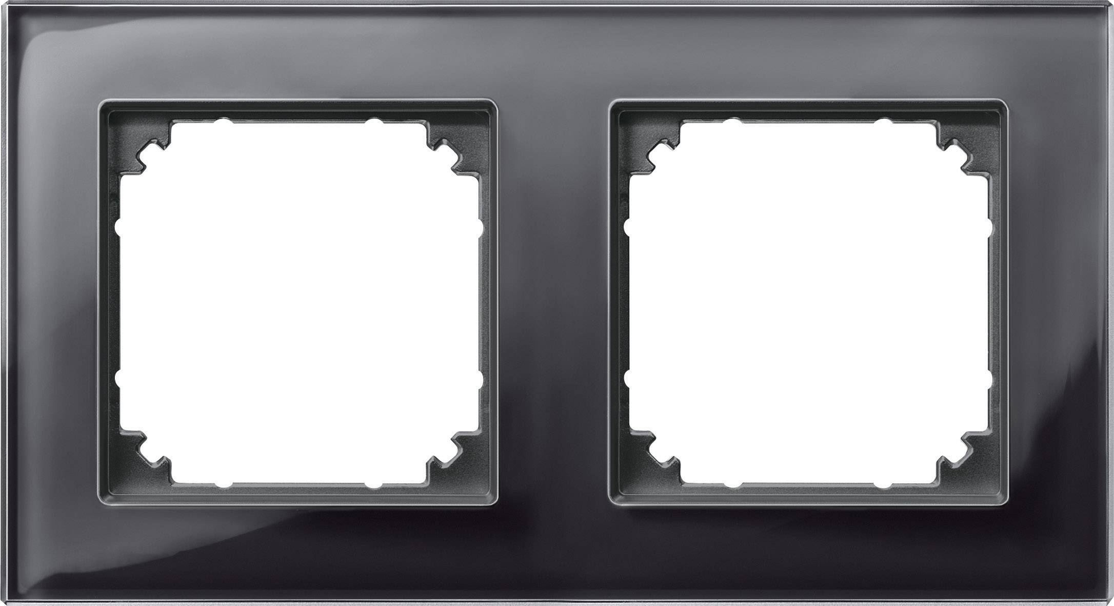 Merten 2fach Rahmen System M, M-Plan Schwarz 489203 1 St.