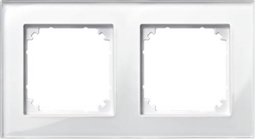 Merten 2fach Rahmen Abdeckung System M, M-Plan Weiß 489219 1St.