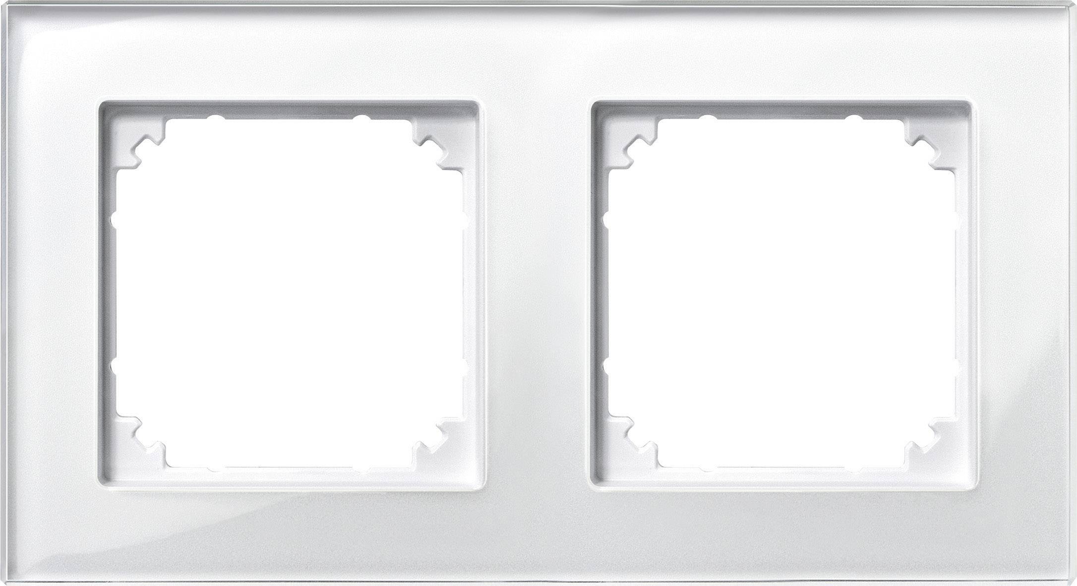 Merten 2fach Rahmen System M, M-Plan Weiß 489219 1 St.