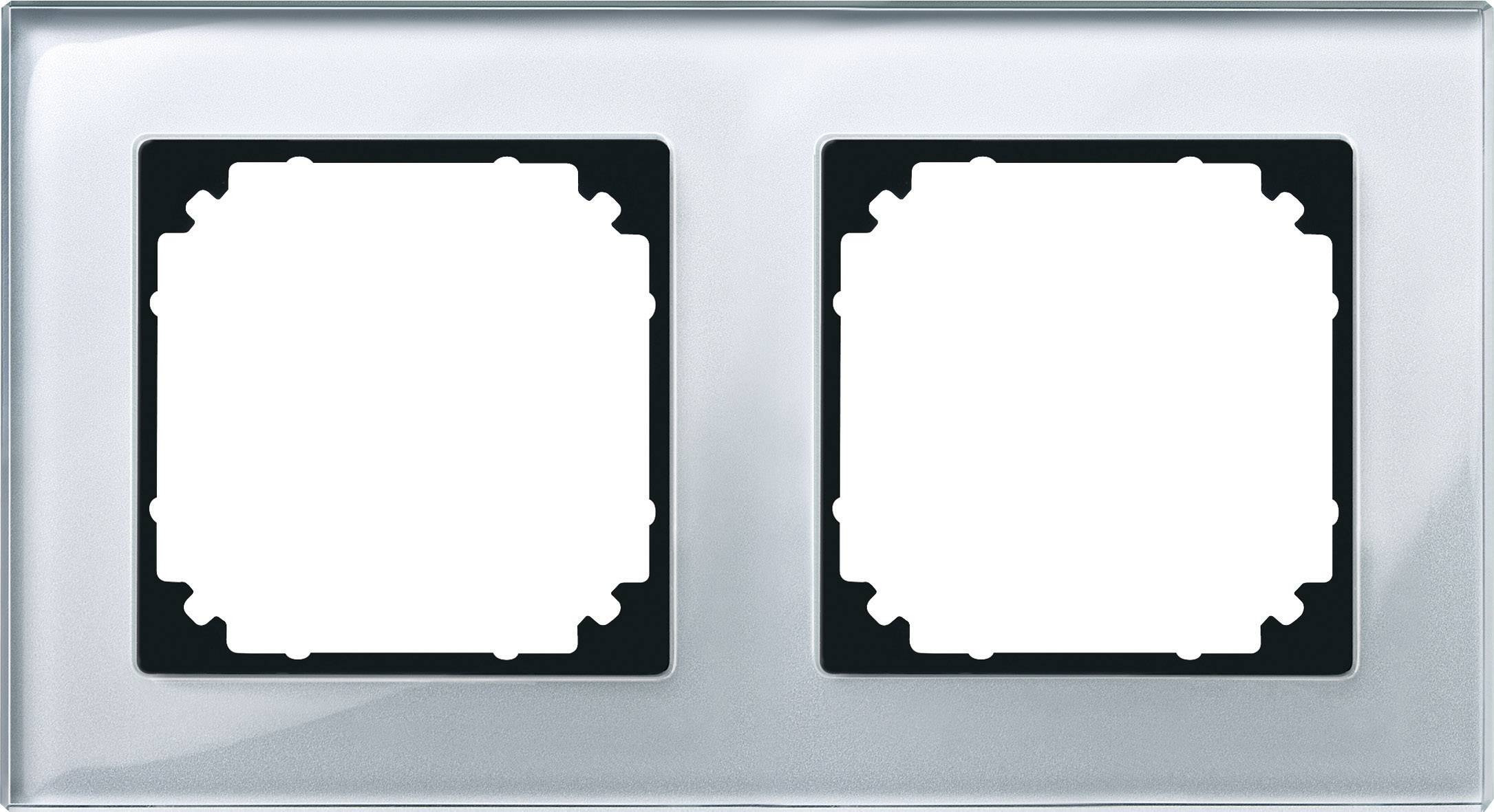 Merten 2fach Rahmen M-Plan, System M Silber 489260 1 St.