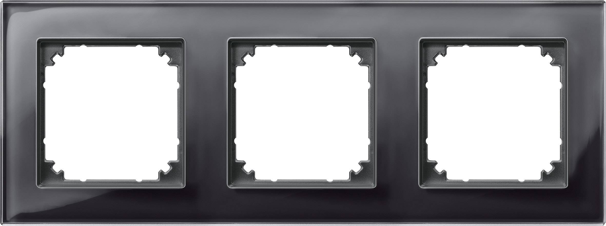 Merten 3fach Rahmen System M, M-Plan Schwarz 489303 1 St.