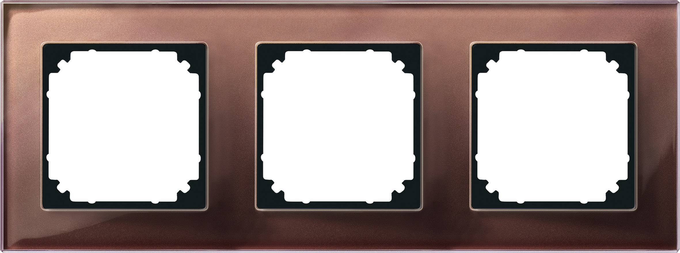 Merten 3fach Rahmen Abdeckung System M, M-Plan Braun 489315 1St.