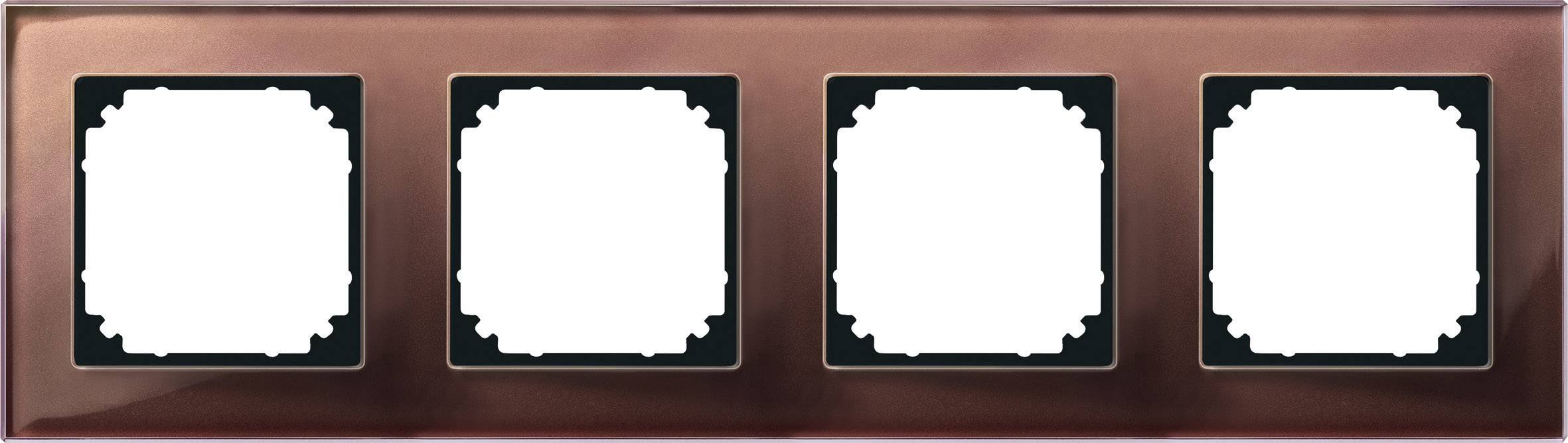 Merten 4fach Rahmen Abdeckung System M, M-Plan Braun 489415 1St.