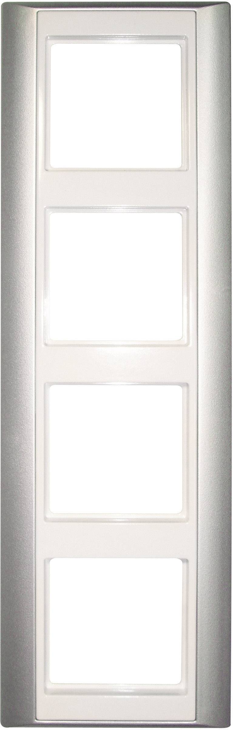 Jung 4fach Rahmen A plus Alu/Alpinweiß AP584ALWW 1 St.