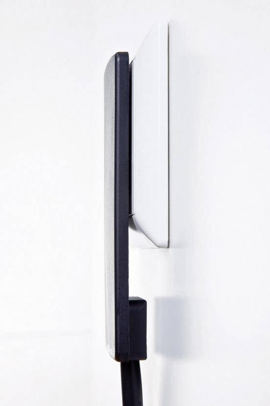 EVOline 1510.0000.0100 Schutzkontakt-Flachstecker Kunststoff mit Aussteckhilfe 230V Schwarz IP20