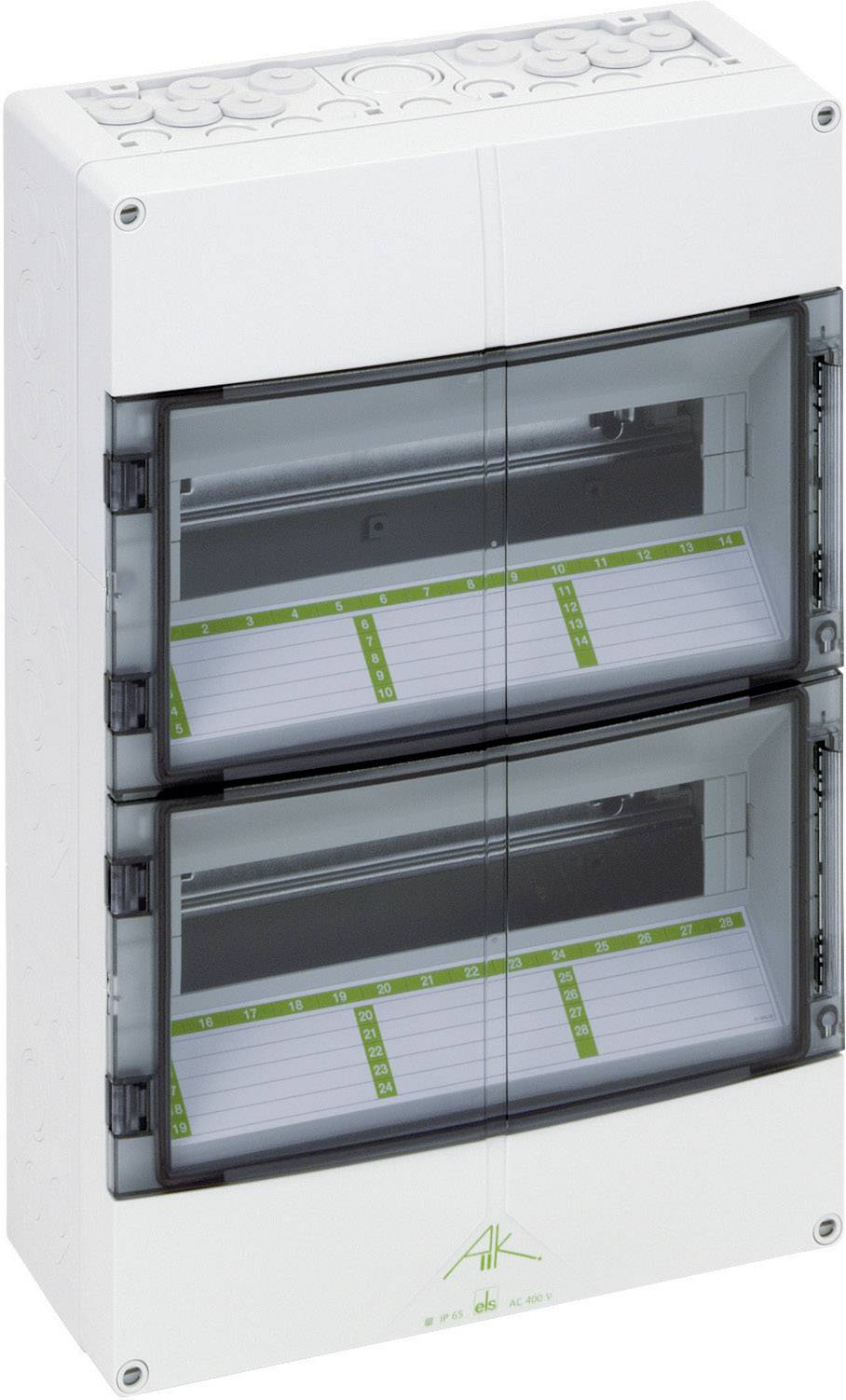 Spelsberg 73542801 AK 28 Verteilerschrank Aufputz Anzahl Teilungen = 28 Anzahl Reihen = 2