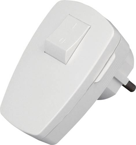 Kopp 170402006 Schutzkontakt-Winkelstecker Kunststoff mit Schalter 230 V Weiß IP20