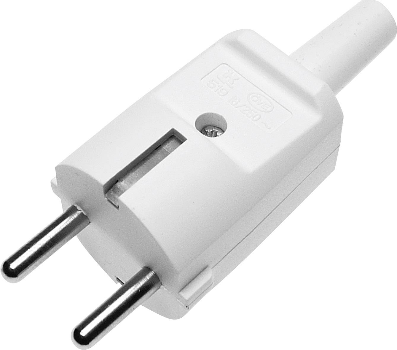 GAO 611603 Schutzkontaktstecker PVC 230 V Weiß IP20