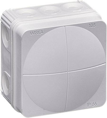 Wiska 10060522 Abzweigkasten (L x B x H) 76 x 76 x 51 mm Lichtgrau (RAL 7035) IP66 1 St.
