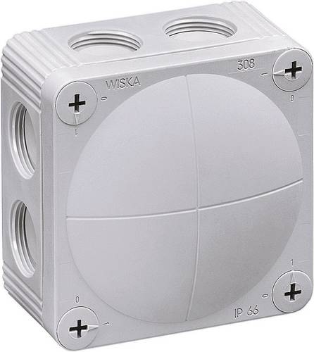 Wiska 10060400 Abzweigkasten (L x B x H) 85 x 85 x 51 mm Lichtgrau (RAL 7035) IP66
