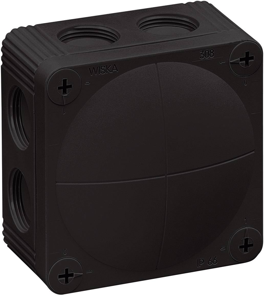 Wiska 10060581 Abzweigkasten (L x B x H) 85 x 85 x 51mm Schwarz IP66 1St.