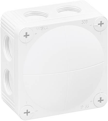 Wiska 10060610 Abzweigkasten (L x B x H) 85 x 85 x 51 mm Weiß IP66 1 St.