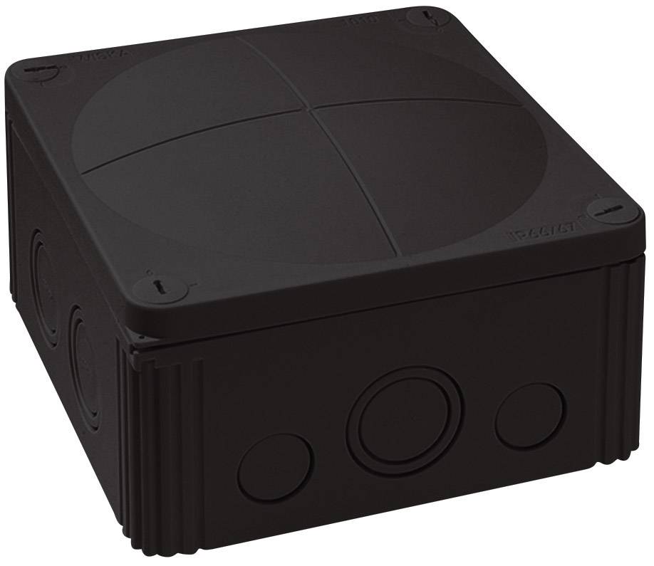 Wiska 10062214 Abzweigkasten (L x B x H) 140 x 140 x 82 mm Schwarz IP66/IP67 1 St.