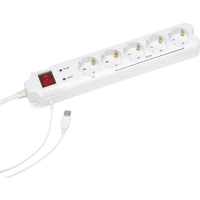 Gembird 201010013 Master/Slave-Steckdosenleiste 5fach Weiß Schutzkontakt 1 St. Gembird 201010013 Master/Slave-Steckdosenleiste 5fach Weiß Schutzkontakt 1 St.