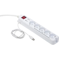 Gembird 201010013 Master/Slave-Steckdosenleiste 5fach Weiß Schutzkontakt 1 St. Gembird 201010013 Master/Slave-Steckdosenleiste 5fach Weiß Schutzkontakt 1 St.