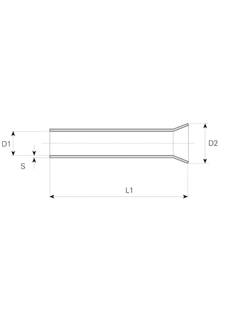 Vogt Verbindungstechnik 440407.47 Aderendhülse 1.5mm² Unisoliert Metall 100St.