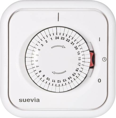 Suevia 348.002 Unterputz-Zeitschaltuhr analog Tagesprogramm 2200W IP20