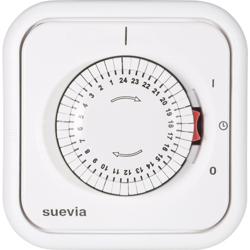 Suevia 348.002 Unterputz-Zeitschaltuhr analog Tagesprogramm 2200W IP20