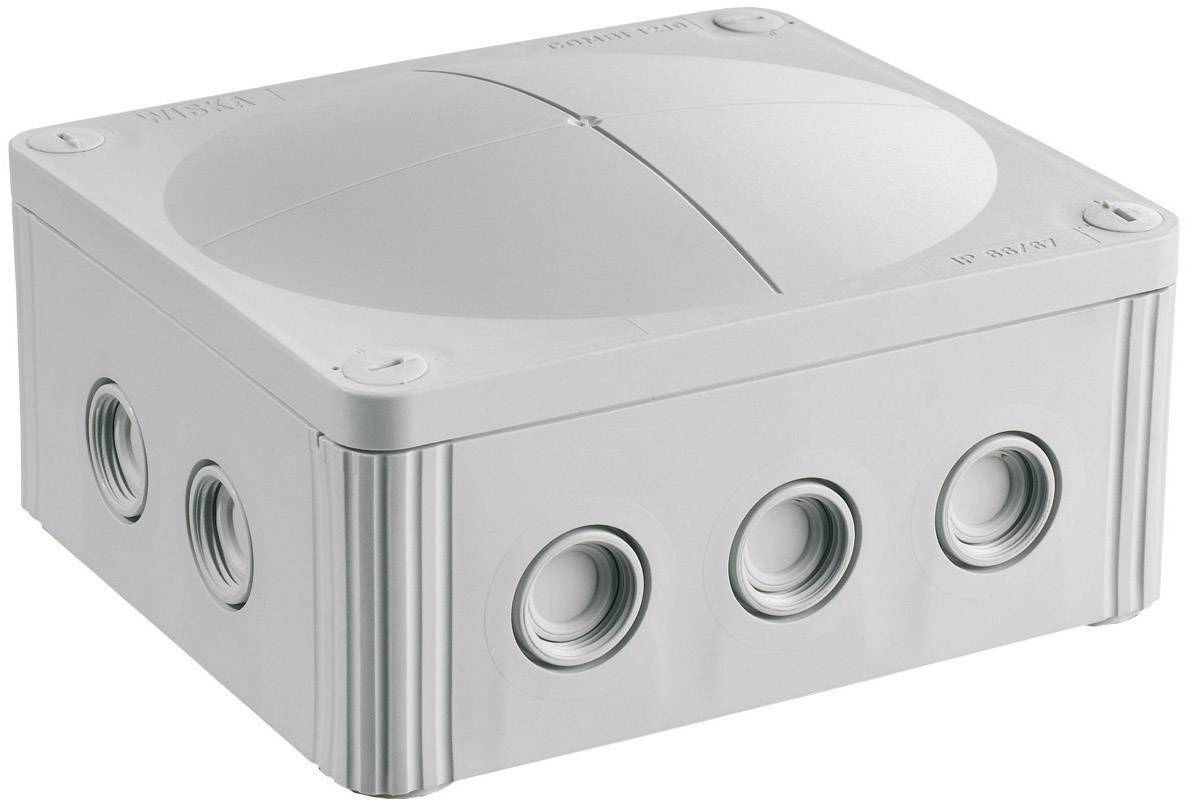 Wiska 10101462 Abzweigkasten (L x B x H) 160 x 140 x 81 mm Lichtgrau (RAL 7035) IP66/IP67 1 St.