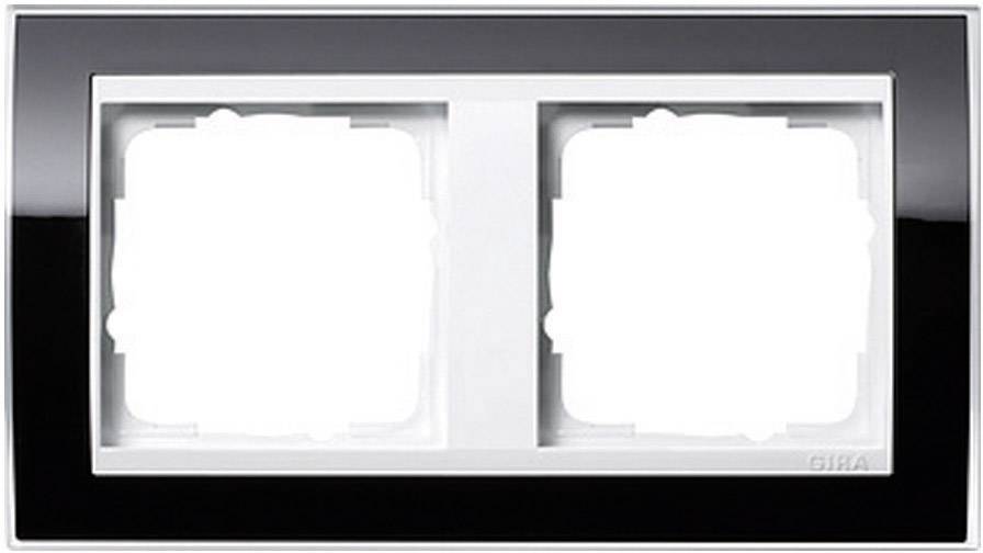 GIRA 2fach Rahmen Event Klar, Standard 55, System 55 Schwarz 0212 733 1 St.