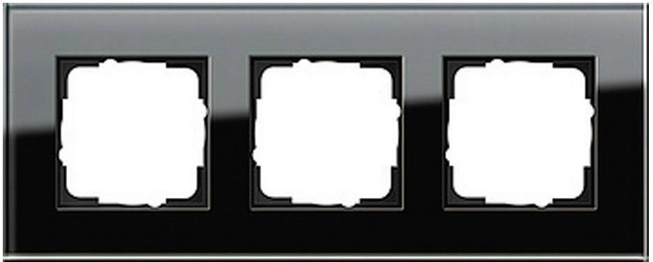 GIRA Schalterprogramm 3fach Rahmen Esprit, Standard 55, System 55 Schwarz 0213 05 1St.