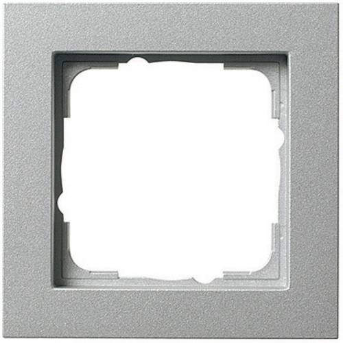 GIRA Schalterprogramm 1fach Rahmen E2, Standard 55, System 55 Aluminium 0211 25 1St.