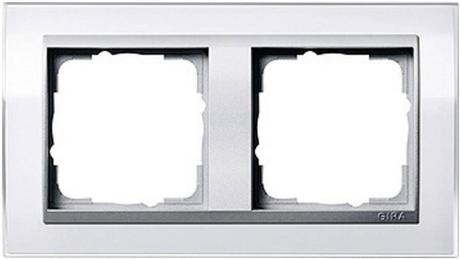GIRA 2fach Rahmen Event Klar, Standard 55, System 55 Weiß 0212 726 1 St.