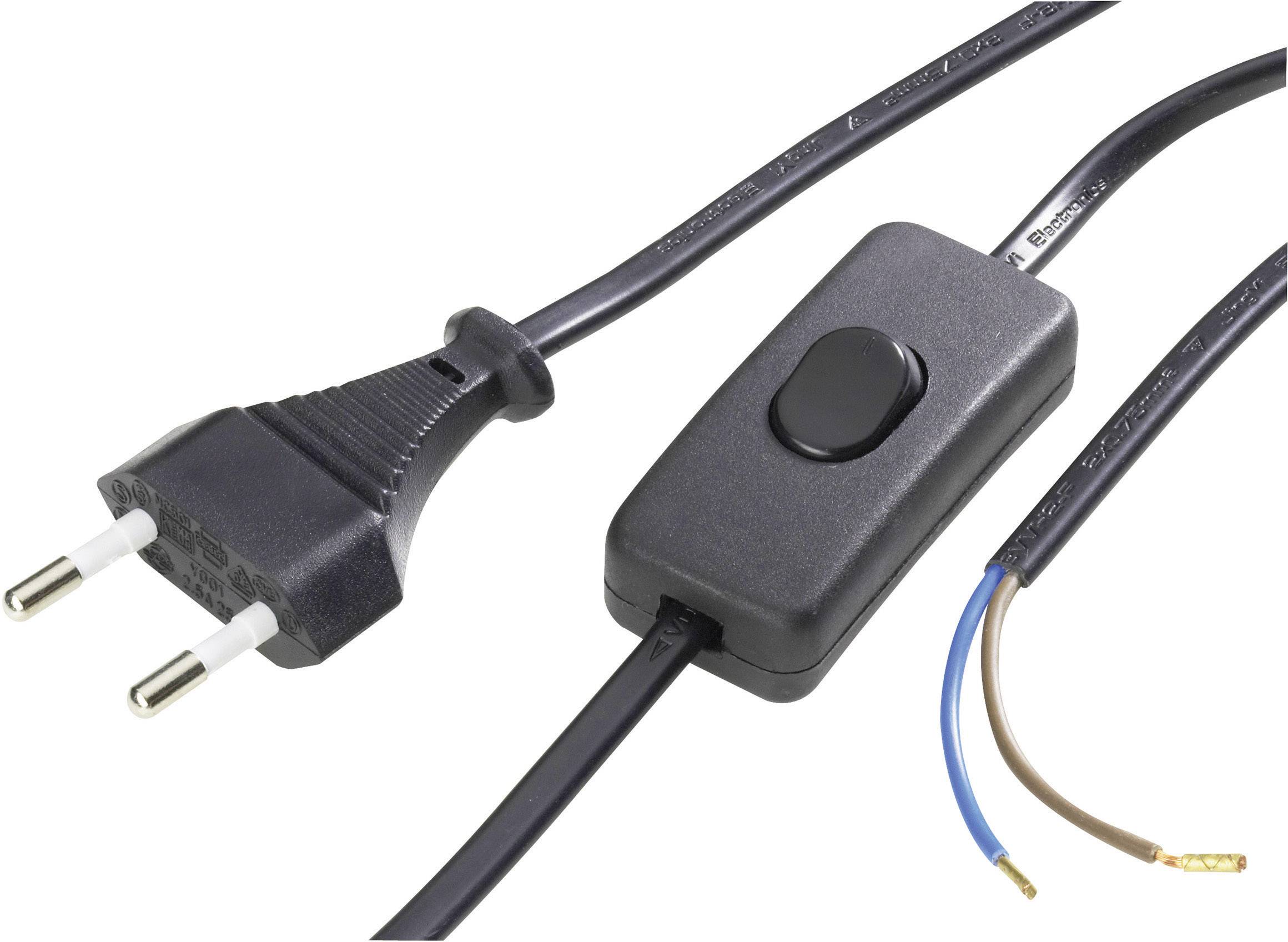 GAO 6782 Strom Anschlusskabel Schwarz 1.50m
