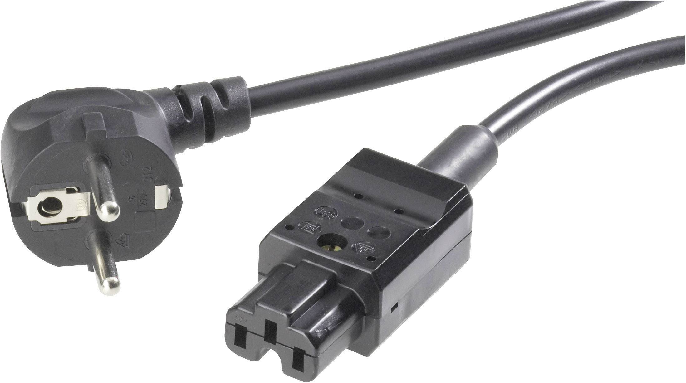 GAO 6710 Heißgeräte Netzkabel Schwarz 2.00m