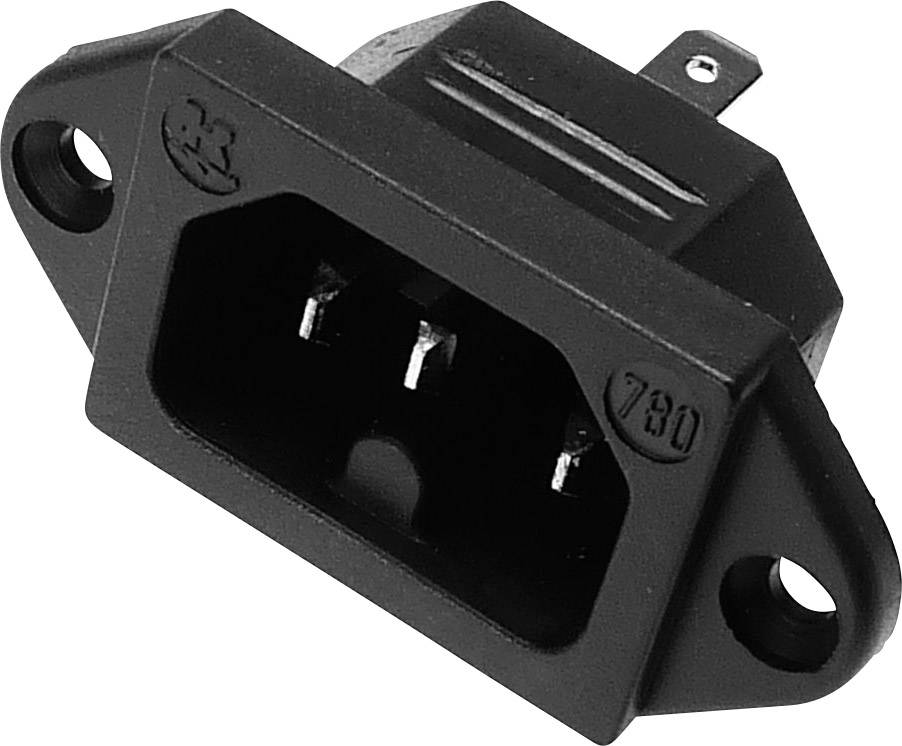 Kaiser 780/sw Warmgeräte-Steckverbinder 780 Stecker, Einbau vertikal Gesamtpolzahl: 2 + PE 10A Schwarz