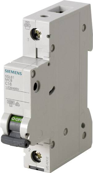 'Sicherungsautomat von Siemens, Modell 5SL61. Für 230/400V, C16, mit grünem 