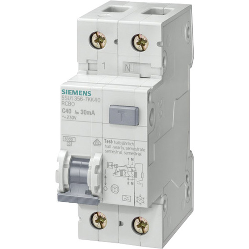 Siemens 5SU1356-7KK20 FI-Schutzschalter 1polig 20A 0.03A 230V