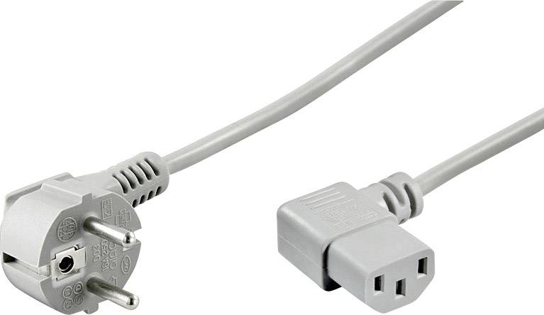 Goobay NE3-KG/WW2 Kaltgeräte Anschlusskabel Grau 2.00 m