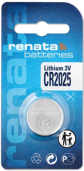 Renata Knopfzelle CR2025 3 V 165 mAh Lithium