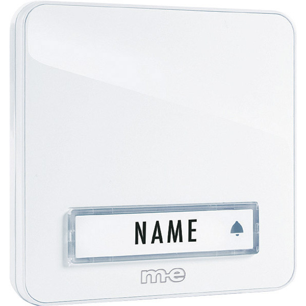 M-e modern-electronics KTA-1 W Klingelplatte mit Namensschild 1fach Weiß 12 V/1 A