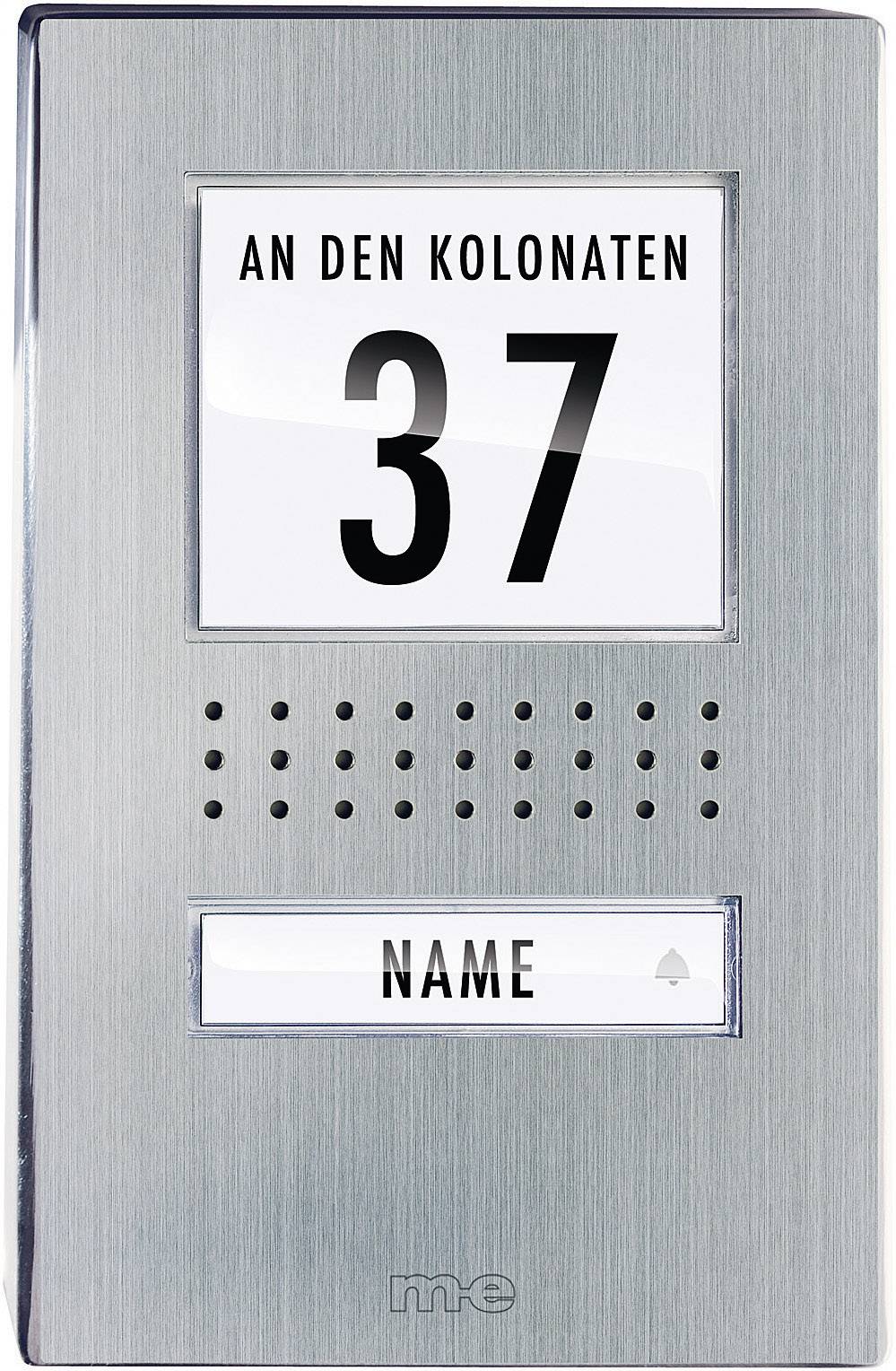 m-e modern-electronics ADV-110 EG Türsprechanlage Kabelgebunden Außeneinheit 1 Familienhaus Edelstahl
