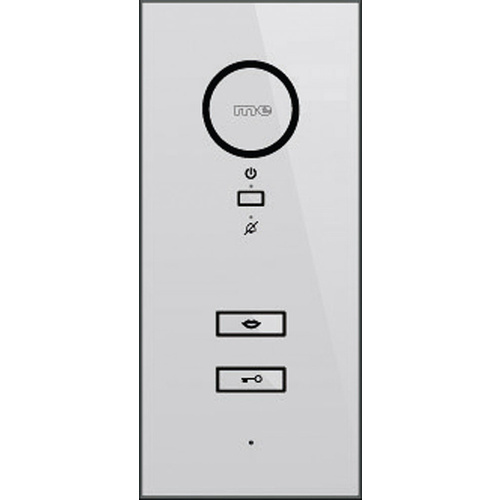 M-e modern-electronics ADV-100W Vistadoor Türsprechanlage Kabelgebunden Inneneinheit Silber-Grau, Weiß