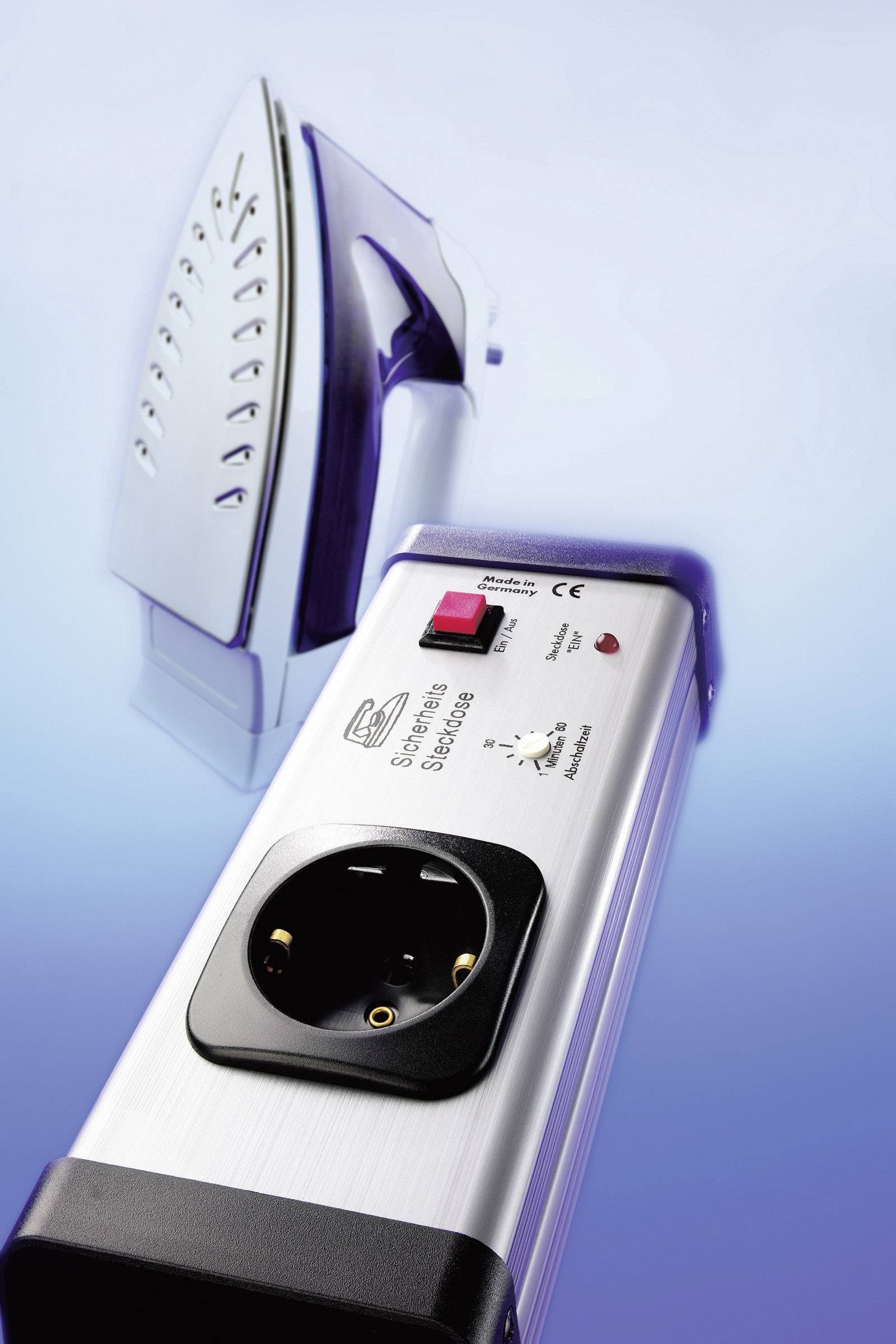 Ehmann 0217x01014A01 Steckdosenleiste mit Schaltuhr 1fach Grau, Anthrazit Schutzkontakt 1St.