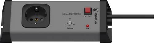 0217x01014A01 Steckdosenleiste mit Schaltuhr 1fach Grau, Anthrazit Schutzkontakt 1St.