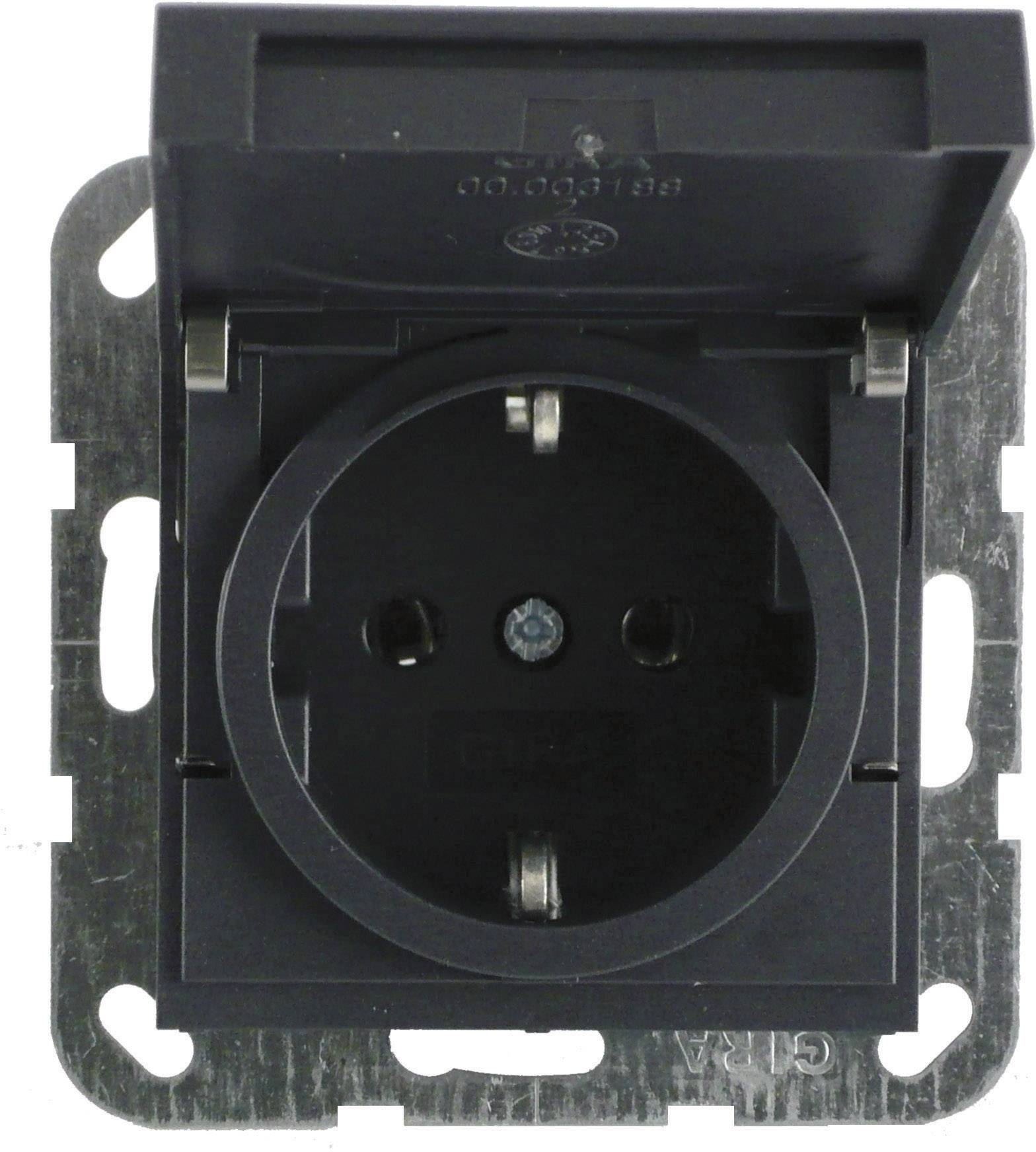 GIRA Einsatz Schutzkontakt-Steckdose System 55, Standard 55, E2, Event, Event Klar, Event Opak, Esprit, ClassiX Anthrazit 045428